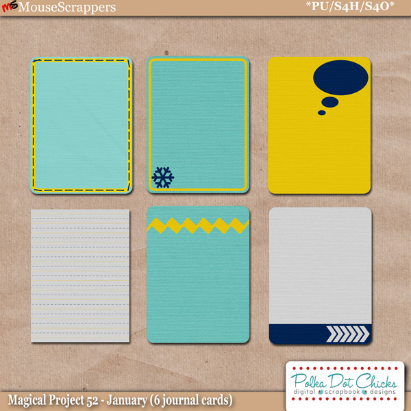Magical Project 52 - January Journal Cards