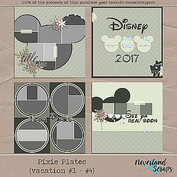 Pixie Plate {Vacations #1 - #4}